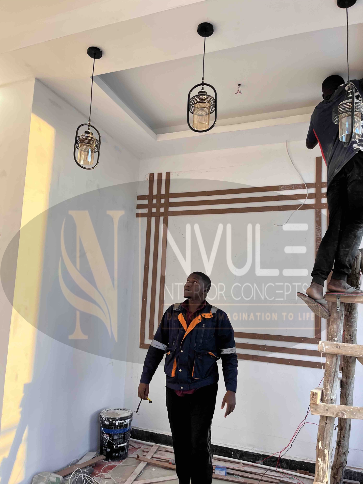 LED lights installation